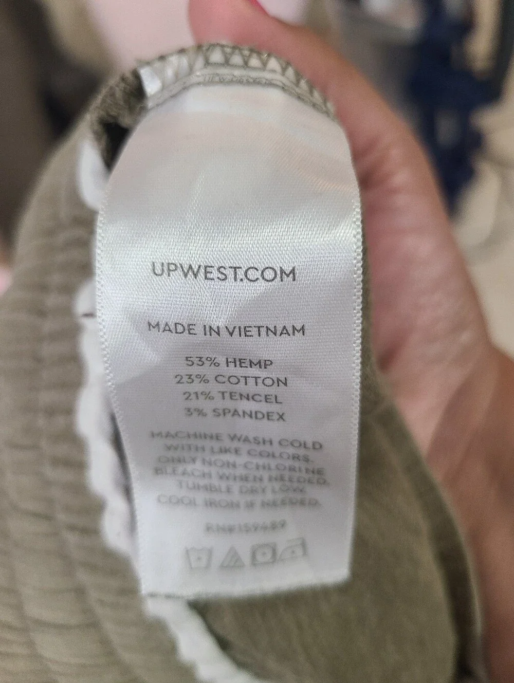 UpWest Olive Green Cargo Drawstring Shorts